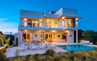 A photo of the Turks And Caicos Vacation Rentals at dusk.