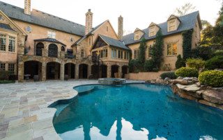Outside of a Georgia vacation rentals with private pool.