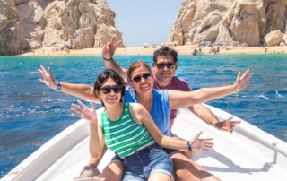 A group of people enjoying a Cabo San Lucas Family Vacation.